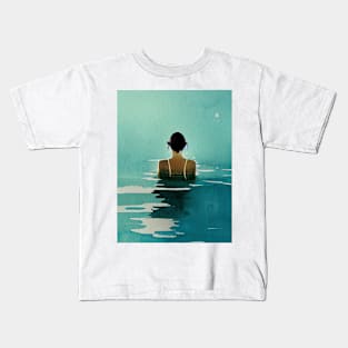 Swimming in Turquoise Kids T-Shirt